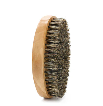 RIRON Custom Logo Wood Beard Brush And Comb Set For Men Gift Mustache Care Tool