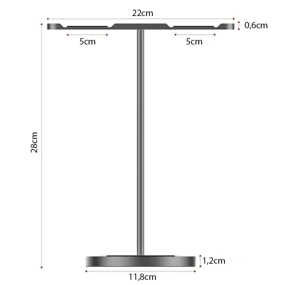 Universal Double Headphone Stand: Aluminum Alloy Holder