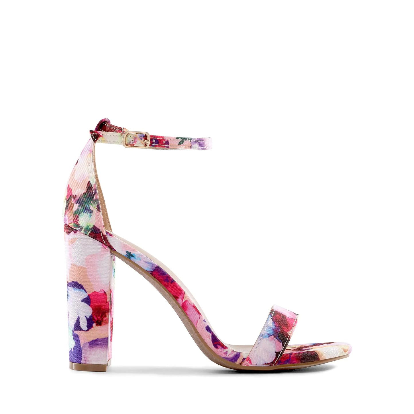 DREAM PAIRS Women's Hi-Chunk High Heel Pump Sandals 8.5 Floral